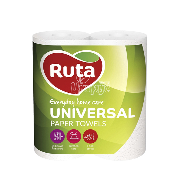 Рушник паперовий Рута (Ruta) універсал (universal) 2 штуки