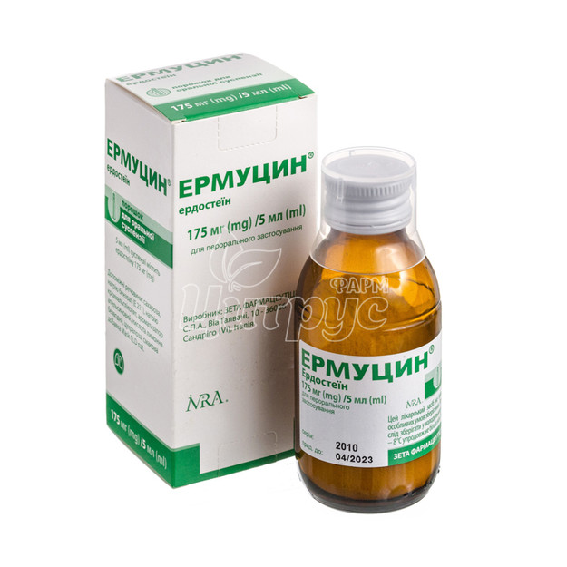 Ермуцин порошок для приготування суспензії 175 мл / 5 мл флакон