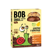 Цукерки Боб Снеіл (Bob Snail) Яблуко і груша в бельгійському молочному шоколаді 60г