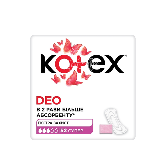 Прокладки щоденні Котекс супер део (Kotex Super Deo) 52 штуки