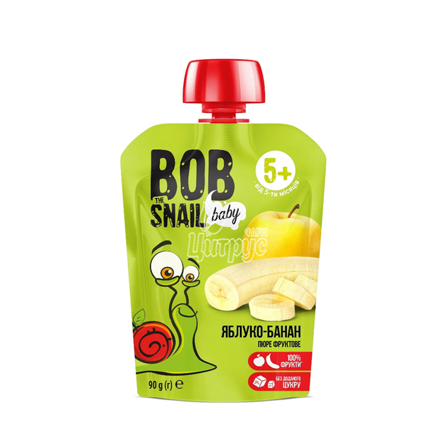 Пюре Боб Снейл (Bob Snail) Яблуко-банан 90г