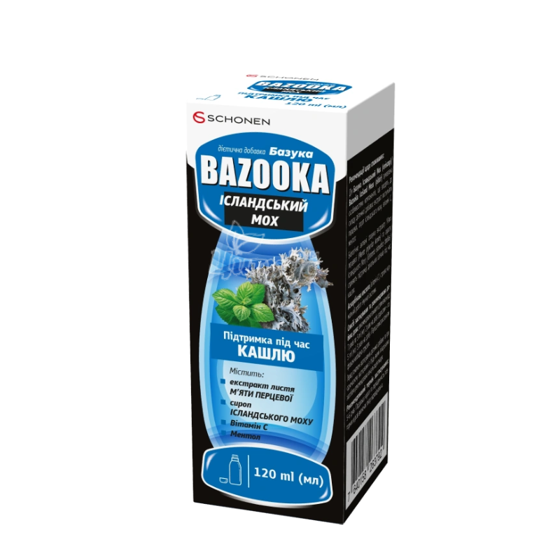 фото 1-1/Базука Ісландський мох еліксир 120 мл