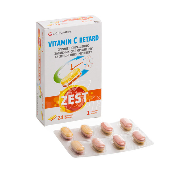 Зест (Zest) Витамин С ретард таблетки 24 штук