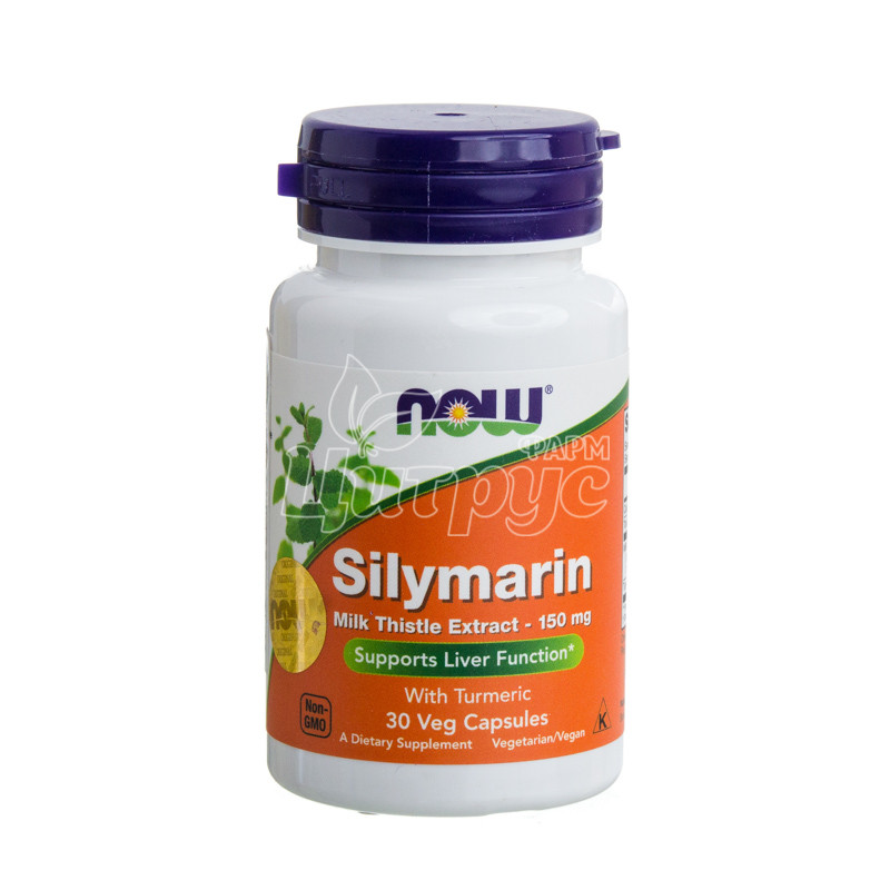 фото 1-1/Силімарин 150 мг 30 штук Нау Фудс (Silimarin Now Foods) Здоров*я печінки капсули вегетеріанські 