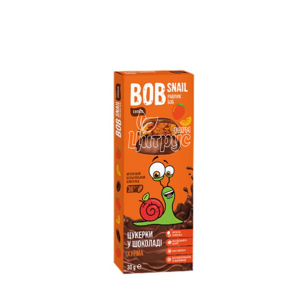 Цукерки Боб Снейл (Bob Snail) Хурма молочний шоколад 30г