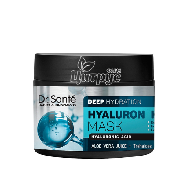 Маска Доктор Санте гіалурона Хеір (Dr. Sante Hyaluron Hair) Дип гідрейшн (Deep hydration) 300 мл