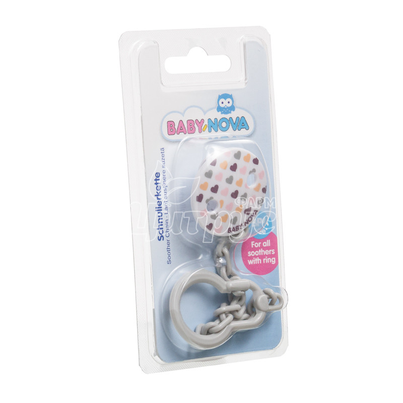 фото 1-2/Ланцюжок для пустушки Бебі-Нова (Baby-Nova) Краплі 34133-2