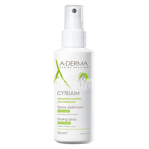 А-Дерма (A-Derma) Сітеліум (Cytelium) Спрей підсушуючий, заспокійливий проти акне і подразненої шкіри обличчя і тіла 100 мл