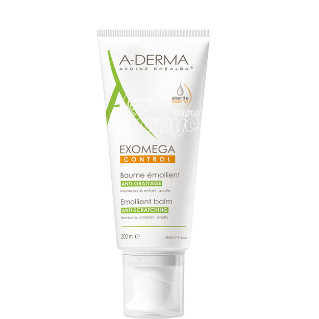 А-Дерма (A-Derma) Екзомега контроль (Exomega control) Бальзам помякшуючий для сухої шкіри обличчя і тіла 200 мл