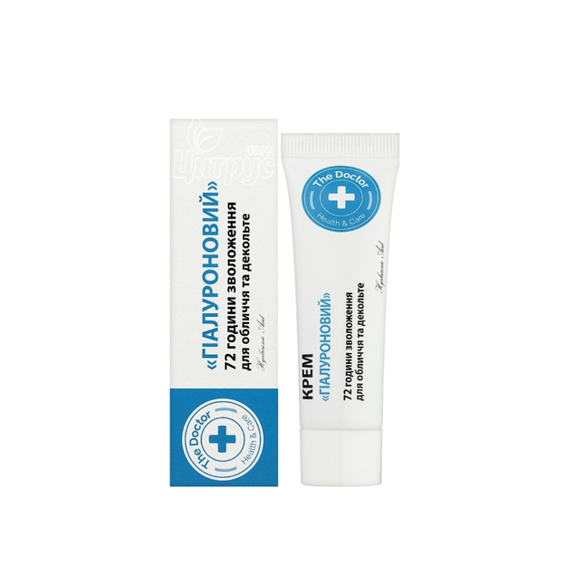 Крем для обличчя і декотьте Домаша Доктор Гіалуронова кислота 72 ч зволожуючий 30 мл
