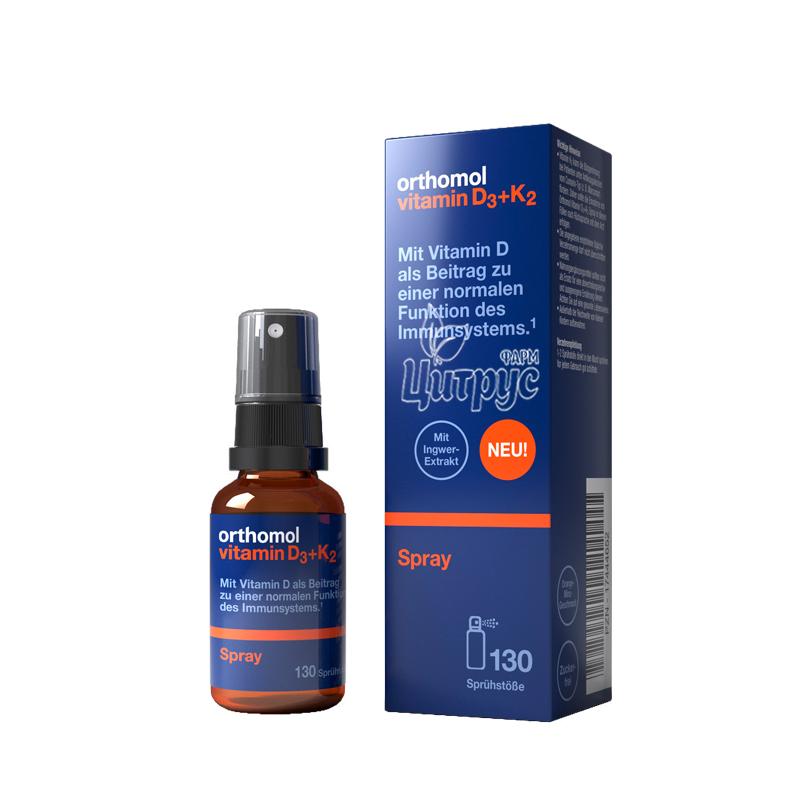 фото 1-2/Ортомол Вітамін Д3 плюс К2 спрей 20 мл (Orthomol D3 Pluse K2)  
