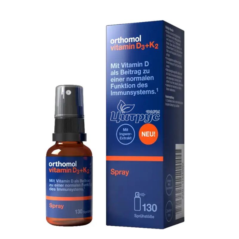 фото 1-1/Ортомол Вітамін Д3 плюс К2 спрей 20 мл (Orthomol D3 Pluse K2)  