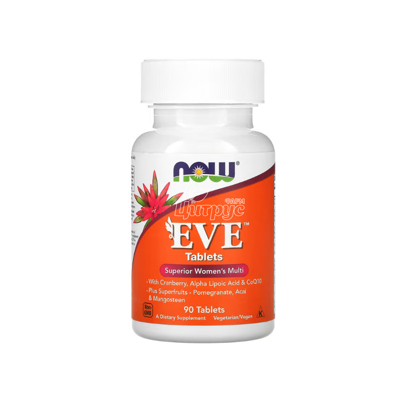 фото 1-1/Єва Мульти 90 штук Нау Фудс (Eve Multi Now Foods) Комплекс для жінок таблетки