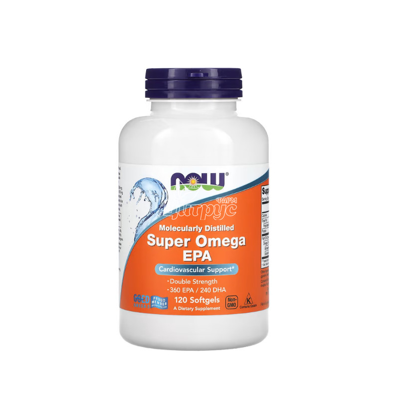 фото 1-1/Супер Омега ЕРА Нау Фудс (Super Omega EPA Now Foods) капсули гелеві 1200 мг 120 штук