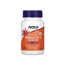 Вітамін Д3 5000 МО 240 штук Нау Фудс (Vitamin D3 Now Foods) капсули