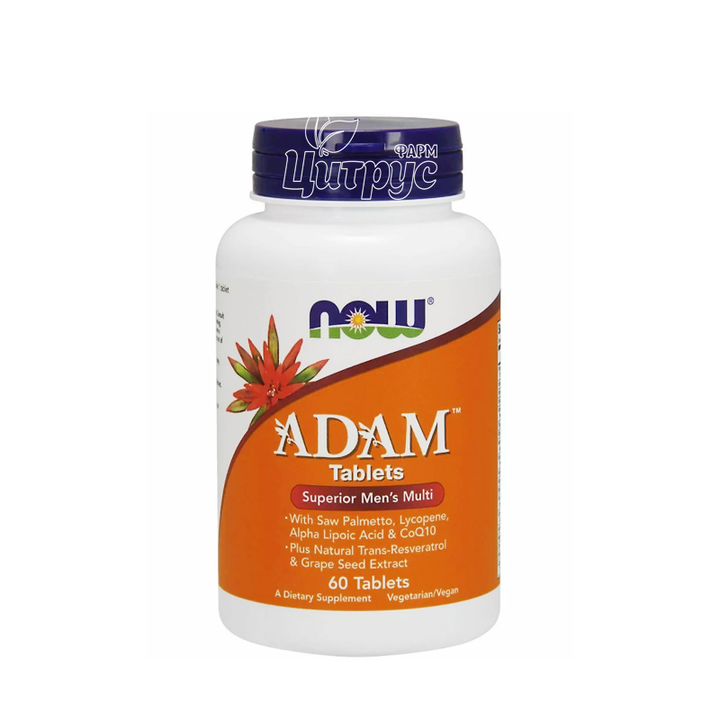 фото 1-1/Адам Нау Фудс  (Adam Now Foods) Комплекс для чоловіків таблетки 60 штук