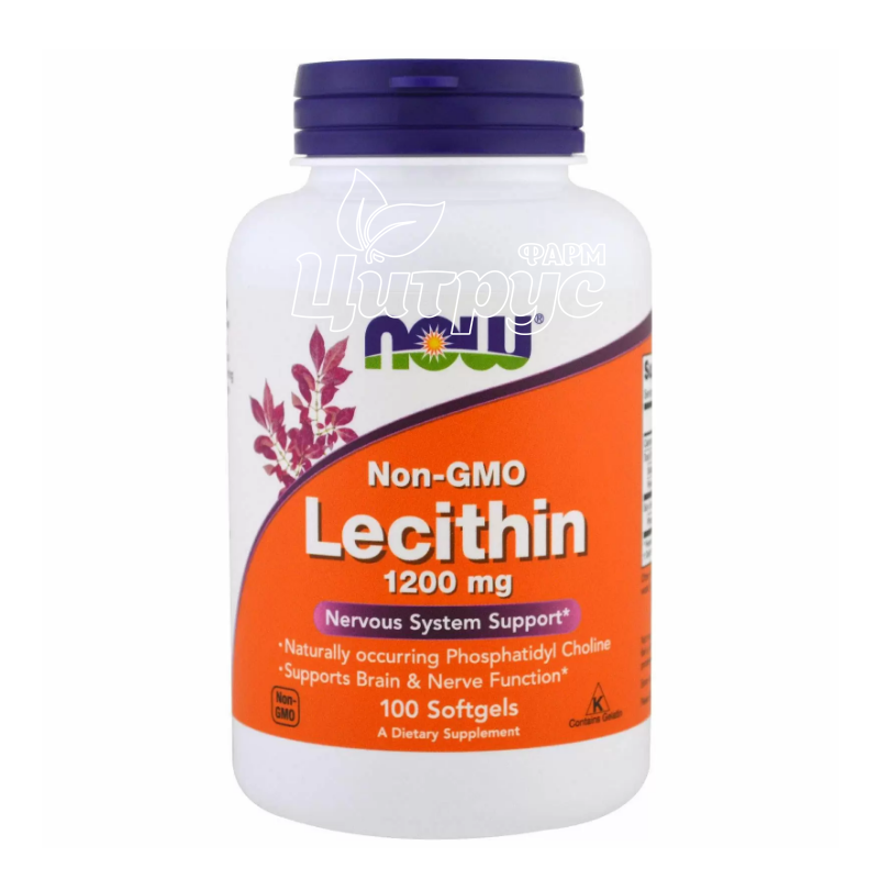 фото 1-1/Лецитин Нау Фудс (Lecithin Now Foods) капсули гелеві 1200 мг 100 штук