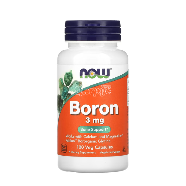 Борон Нау Фудс (Boron Now Foods) Мікроелемент Бор капсули вегетеріанські 3 мг 100 штук