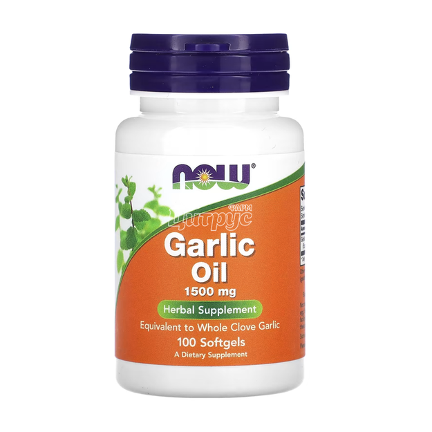 Часникова олія Нау Фудс (Garlic Oil Now Foods) капсули гелеві 1500 мг 100 штук