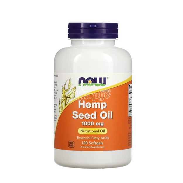 Коноплі олія Нау Фудс (Hemp Seed Oil Now Foods) капсули гелеві 1000 мг 120 штук