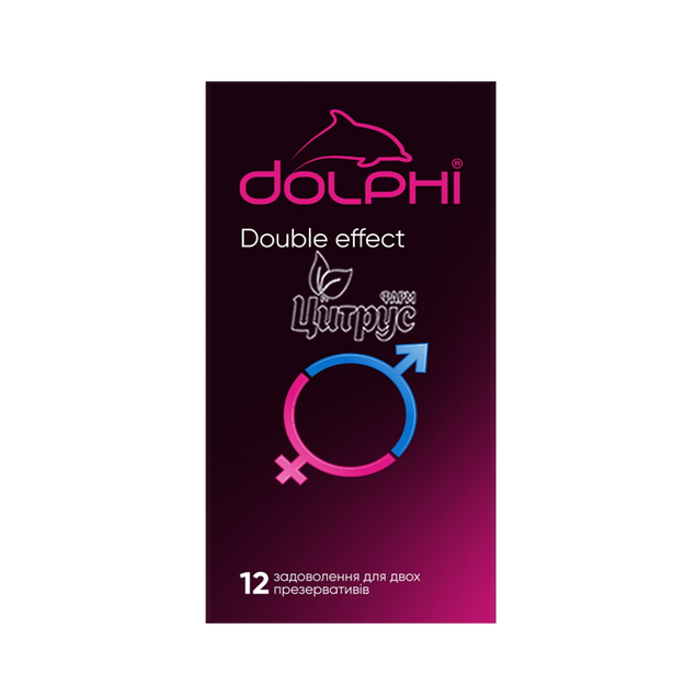 Презервативи Долфі (Dolphi) Дабл ефект (Double effect) анатомічної форми з крапками та ребрами зі змазкою яка має зігріваючий та пролонгований ефект 