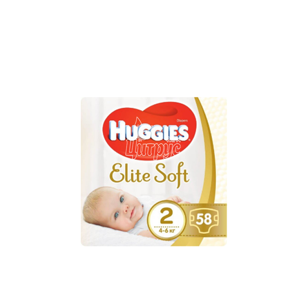 Підгузки для дітей Хаггіс (Huggies) Еліт Софт (Elite Soft) 2 (4-7 кг) 58 штук