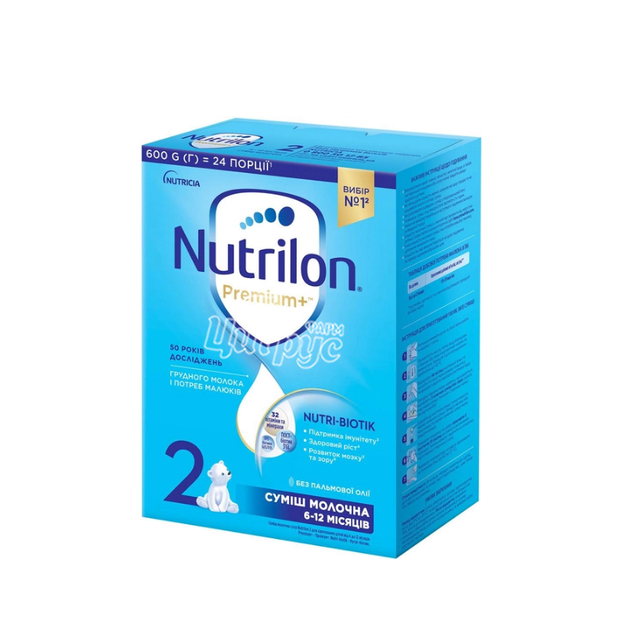 Суміш молочна дитяча Нутрилон (Nutrilon) Нутрі-біотик 2 (Nutri-biotik 2) з 6 до 12 місяців 600 г