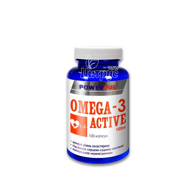 Омега-3 Актив POWERFUL капсули 1000 мг 100 штук