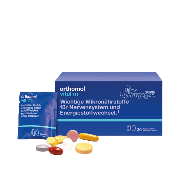 Ортомол Вітал М (Orthomol Vital M) Для чоловіків набір капсули+таблетки 30 штук