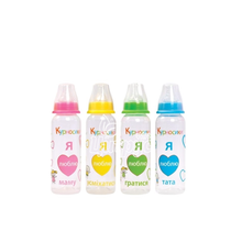 Пляшка Курносики кругла з силіконовою соскою 250 мл 7002