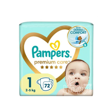 Підгузки для дітей Памперс (Pampers) Преміум Кер (Premium Care) 1 (2-5 кг) 72 штуки newborn