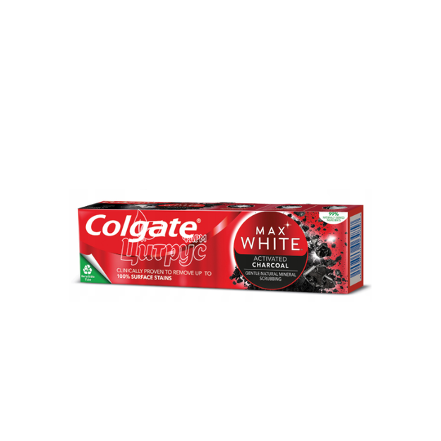 Зубна паста Колгейт (Colgate) Макс Вайт (Max White) Активоване вугілля 75 мл