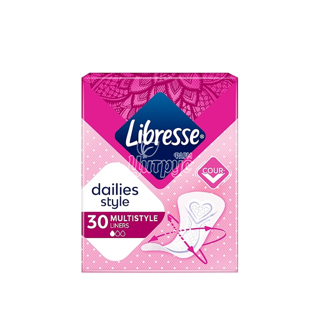 Прокладки щоденні жіночі Лібресс (Libresse) Дейліс стайл Мультистайл (Dailies style Multistyle) 30 штук