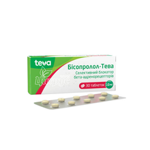 Бісопролол-Тева таблетки 10 мг 30 штук