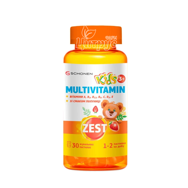Зест (Zest) Мультивітамін пастилки жувальні 30 штук