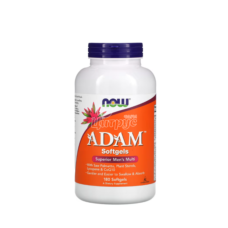 фото 1-1/Адам Мультивіт Нау Фудс  (Adam Multi Now Foods) Комплекс для чоловіків капсули гелеві 180 штук