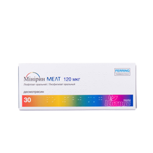 Мінірин Мелт ліофілізат оральний по 120 мкг 30 штук