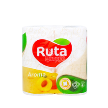 Папір туалетний Рута (Ruta) Арома (Aroma) Персик жовта 4 рулони