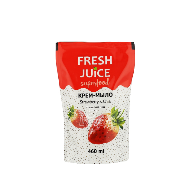 Крем-мило рідке Фреш Джус (Fresh Juice) Суперфуд Полуниця&Чіа (Superfood Strawberry & Chia) 460 мл