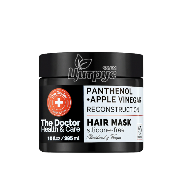 Маска для волосся Зе Доктор (The Doctor) Реконструкція (Panthenol&Apple Vinegar) Для кучерявого волосся 295 мл