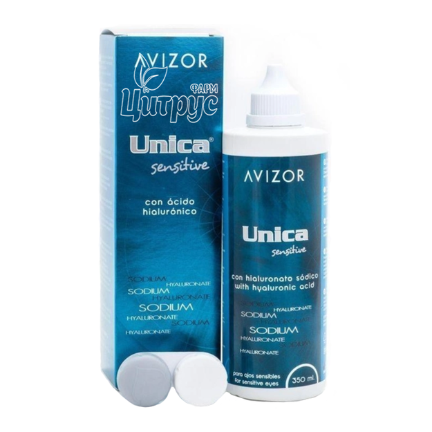 Розчин для лінз Авізор Уніка (Avizor Unica) Сенситив (Sensitive) 350 мл + контейнер