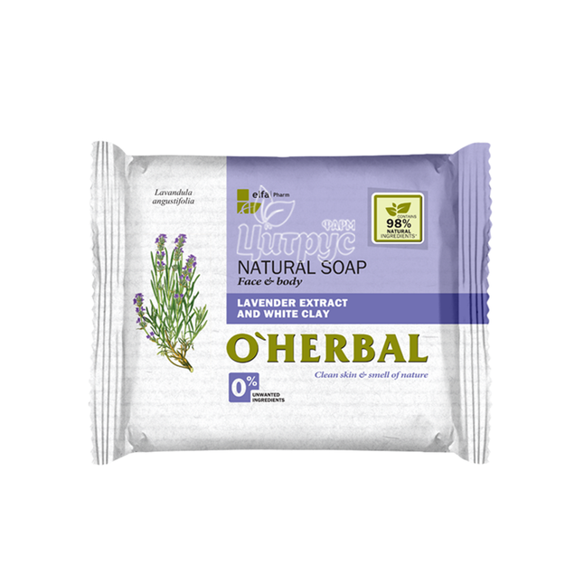 Мило О*Гербал З екстрактом лаванди та білою глиною 100 г