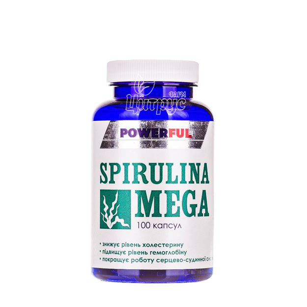 Спіруліна Мега Powerful капсули 500 мг 100 штук