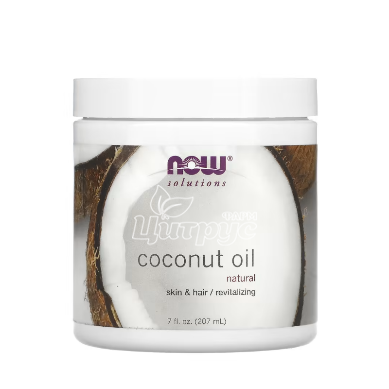 фото 1-1/Кокосова олія Нау Фудс (Coconut Oil Now Foods) Для волосся та тіла натуральна 207 мл