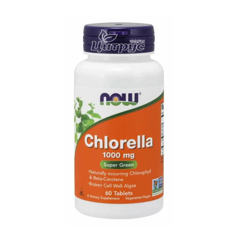 фото 1-1/Хлорела органічна Нау Фудс (Chlorella Organic Now Foods) таблетки 1000 мг 60 штук