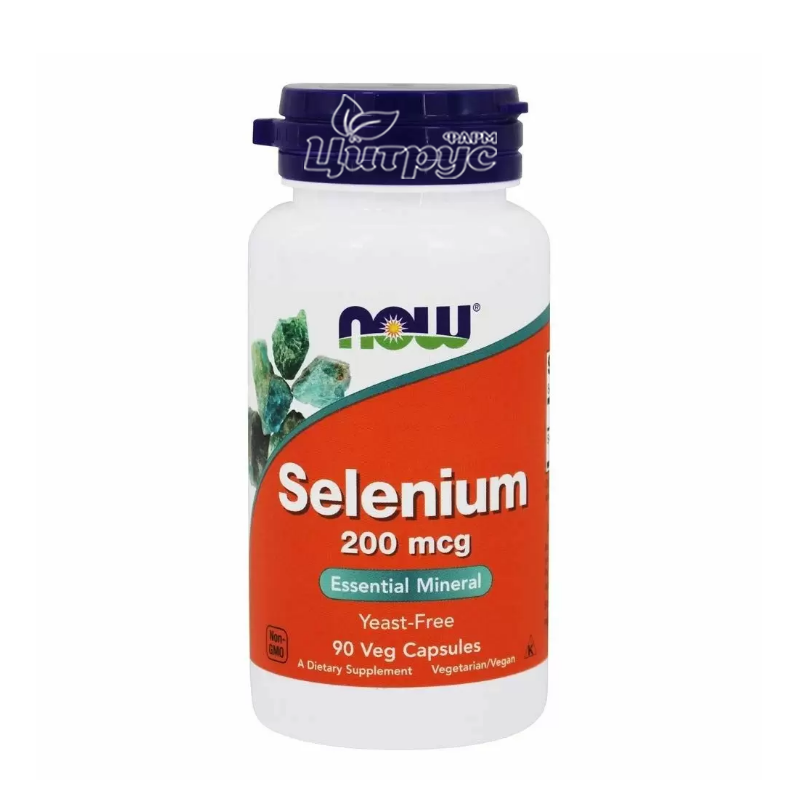 фото 1-1/Селен без дріжджів 200 мкг 90 штук Нау Фудс (Selenium Now Foods) капсули вегетеріанські 