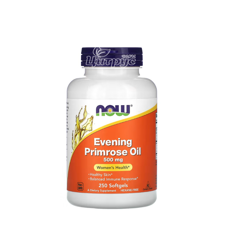 фото 1-1/Примули Вечірньої олія 500 мг 250 штук Нау Фудс (Evening Primrose oil Now Foods) Підтримка жіночого здоров*я капсули гелеві 
