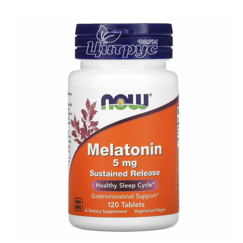 фото 1-1/Мелатонін 5 мг Нау Фудс (Melatonin Now Foods) таблетки 120 штук