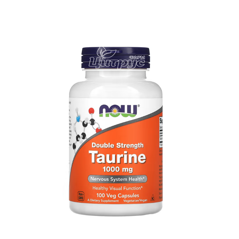 фото 1-1/Таурин подвійної сили Нау Фудс (Taurine Now Foods) Здоров*я нервової системи та здоровий зір капсули вегетеріанські 1000 мг 100 штук