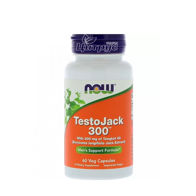 фото 1-1/Тестоджек Нау Фудс (TestoJack Now Foods) Підтримка чоловічого здоров*я капсули вегетеріанські 300 мг 60 штук